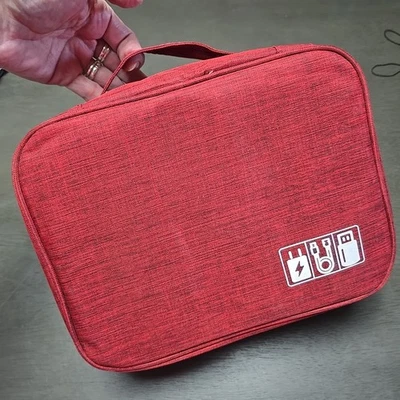 Bolsa de Cable Portátil USB Gadget Organizador Cargador Cosmético Cremallera Bolsa de Almacenamiento Foto 1 de 4