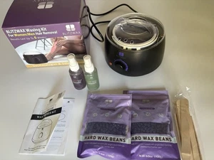 Kit de depilación brasileña y bikini BLITZWAX para mujer, calentador de cera dura negro - Imagen 1 de 7