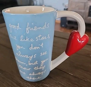 Sandra Magsamen Studio GOOD FRIENDS ARE LIKE STARS Large 16 oz Mug Sky Blue New - Picture 1 of 6