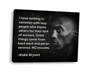 Kobe Bryant Poster Canvas Wall Art Decor, Motivational 14L" x 11W" kobe poster - Picture 1 of 8