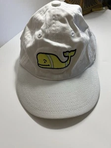 Vineyard Vines Whale LOGO White Baseball Hat Cap Adjustable Youth Kids - Picture 1 of 3