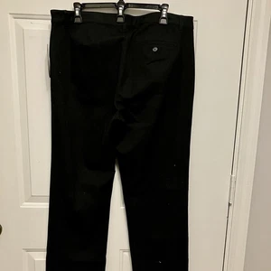 NWT Lauren Ralph Lauren Pants Women’s 14 Adelle Black Flat Front Cotton Stretch - Picture 1 of 6