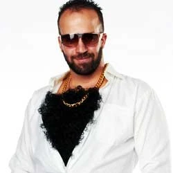 Macho Man Pecs Overly Hairy Studly Chest Hair Costume Accessory Adult Men - Image 1 of 1