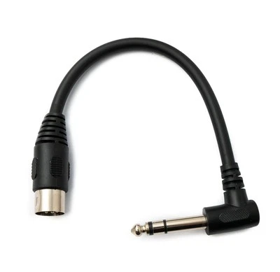 Audio Kabel 20 cm XLR 5 polig Stecker zu 6.35 mm Klinke Stecker Winkel AUX - Bild 1 von 3