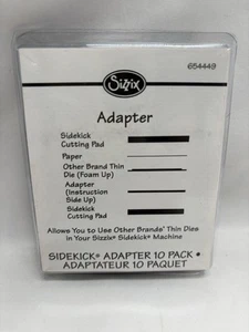 Pack de 10 adaptateurs Sizzix Sidekick pour machines de découpe 654449 Neuf ! - Photo 1/2
