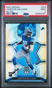 PSA 9 2022 Panini Mosaic Jameson Williams Silver Rookie - Picture 1 of 2