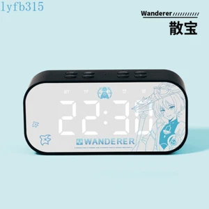 Genshin Impact Anime Scaramouche Bluetooth Audio Alarm Clock Gift - Picture 1 of 4