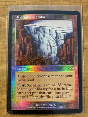 MTG✨TERMINAL MORAINE FOIL✨Planeshift NM Uncommon 2001 SAC/FETCH LAND Bailey Art - Image 1 of 2