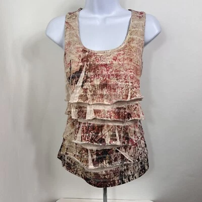 Camiseta Regata Feminina Coldwater Creek XXS Alça Larga Camadas Leve - Imagem 1 de 4