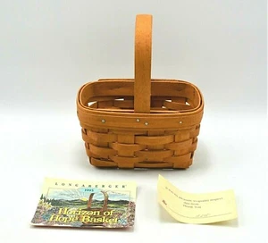Canasta Longaberger 1995 vintage Sociedad Americana Contra El Cáncer HOH 5,5" X 3,5", 3,25 T - Imagen 1 de 9