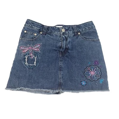 Circo девочек Jean skort все хлопок вышитый регулируемый талии синий размер L 10-12 - Изображение 1 из 4