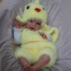 Bambola neonato realistica reborn 50 cm in tessuto corpo bambola bambina regalo - Foto 1 di 4