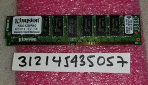 KINGSTON 32MB FP FAST PAGE SIMM 2K 5V 4X4 ECC PARITY 8X36 72PIN GOLD LEAD - Picture 1 of 1