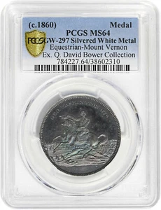 "1776" (C.1860) Home of Washington - Mount Vernon Reitmedaille MS-64 PCGS" - Bild 1 von 5