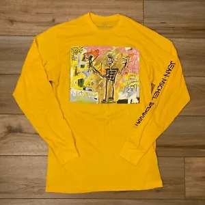 Jean-Michel Basquiat Goodie Two Sleeves Men's S/M Long Sleeve Yellow T-Shirt M - Picture 1 of 7