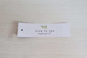 Live in the Moment Original Clothing Brand Hanging Tag Label - Picture 1 of 2