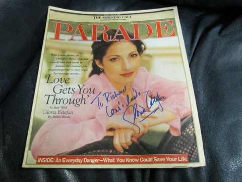 Gloria Estefan Autographed Parade Magazine Cover