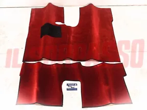 ABOVE RED AND BLACK RUBBER MATS LANCIA FULVIA COUPE HF ZAGATO ORIGINAL CARPET - Picture 1 of 2