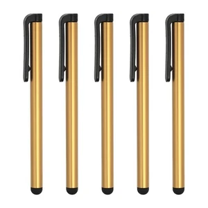 5pcs Stylos pour Écrans Tactiles Universel Capacitif Crayon Sensibilité Doré - Photo 1 sur 7