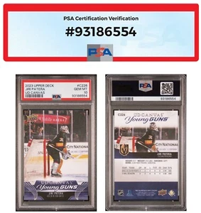 2023 Upper Deck Ud Canvas #C226 Jiri Patera Rookie RC PSA 10 - Bild 1 von 3