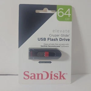 SanDisk Cruzer Glide 64GB Memory Flash Drive Thumb/Pen/Jump/USB Stick - New - Afbeelding 1 van 2