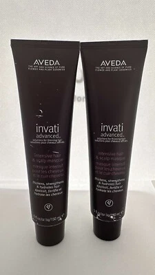 Lot of 2 Aveda Invati Advanced Intensive Hair & Scalp Masque 5oz Each Damaged - Image 1 of 4