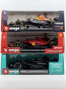 Lot Of 3 1/24 Bburago 2023 MERCEDES-AMG F1 Formula #63 RUSSELL , PEREZ & SAINZ - Picture 1 of 24