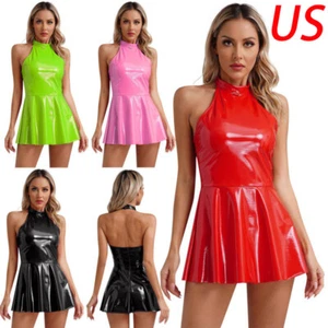 Womens Dresses Party Skirt Halter Dress Backless Nightwear A-line Dancewear - Picture 1 of 42