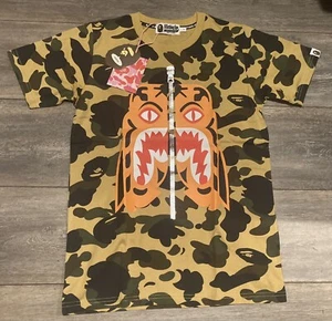 Brand New Bape A Bathing Ape Camo Tiger Logo Size S - Picture 1 of 4