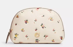 COACH Julienne Cosmetic Case 17 With Paint Dab Floral Print Makeup Bag - Picture 1 of 1