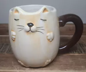 Tazza da tè caffè in ceramica GANZ gatto addormentato gattino amanti dei gatti 20 oz - Foto 1 di 10