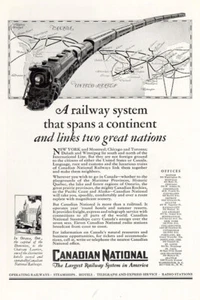 1929 Canadian National Railway: Links Two Great Nations Vintage Print Ad - Picture 1 of 1