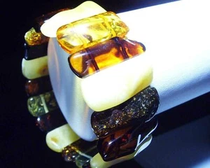Amber Bracelet Ladies Natural Amber Jewellery Real Amber - Picture 1 of 8