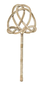 Vintage Bamboo Wicker Rattan Rug Beater Boho Wall Decor - Picture 1 of 8