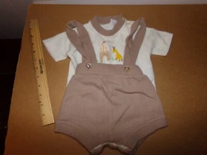 FITS xavier roberts cabbahe patch KIDS SOFTY BOYS brown SHORTALLS - Picture 1 of 2