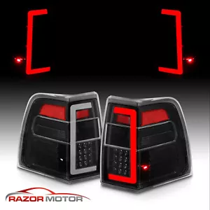 2007-2017 LED C Bar For Ford Expedition Black Tail Lights Replacement Pair - Picture 1 of 9