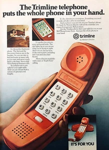 AT&T WESTERN ELECTRIC—TRIMLINE PHONE—ORIGINAL 1980 MAGAZIN PRINTANZEIGE - Bild 1 von 1