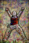 Affiche de jeune fille Iron Maiden Bruce Dickinson 12 x 18 pouces, hommage livraison gratuite