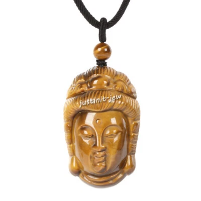 Collar Joyería Colgante Amuleto Cristal Ojo de Tigre Amarillo Natural 22 pulgadas Foto 1 de 2