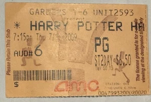 7/16/09 Harry Potter II Half Blood Prince Movie Ticket Stub - Picture 1 of 2
