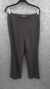 Vintage Ann Taylor Silk Pants Womens 6 Side Zip Mid Rise Straight Lined Black - Picture 1 of 12