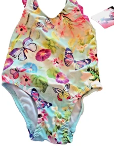 Traje de baño para niñas 1 pieza natural talla 18 meses NUEVO - Imagen 1 de 2