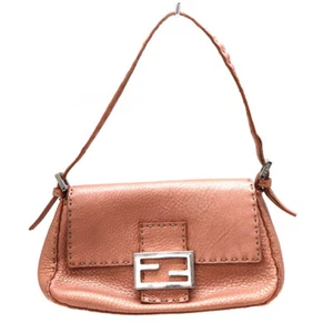 Auténtico bolso baguette FENDI Selleria Mama cuero rosa - Imagen 1 de 13