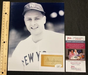 Hank Bauer autografiado por los Yankees de Nueva York corte firmado a mano con foto de 8x10 y certificado de autenticidad JSA 122323 - Imagen 1 de 2