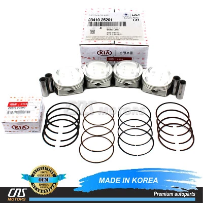 GENUINE Engine Piston w/ Rings STD for 2006-2013 Hyundai Kia 2.4L OEM 2341025201 - Image 1 of 4