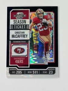 2023 PANINI CONTENDERS OPTIC CHRISTIAN MCCAFFREY 02/05 BLACK PULSAR PRIZM 49ERS - Picture 1 of 2