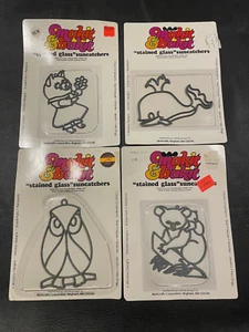 (4) Makit & Bakit Stained Glass Suncatchers CPIG-WHALE-OWL-KOALA BEAR - Picture 1 of 1