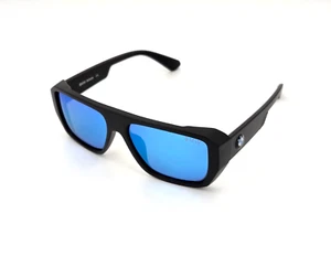Polarized BMW Square Side Cover Matte Black Frame Blue Mirror Polarized BW22 - Picture 1 of 11