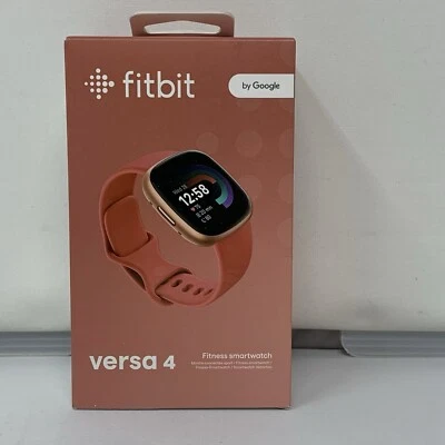 Fitbit Versa 4 Fitness Smartwatch in Pink Sand / Copper Rose Aluminum - SEALED - Image 1 of 3