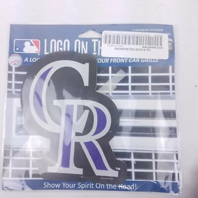 Colorado Rockies MLB Logo on the Go Go Car Truck Vehicle Front Grille Hard Decal - Image 1 of 4